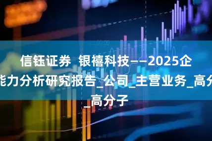 信钰证券  银禧科技——2025企业能力分析研究报告_公司_主营业务_高分子